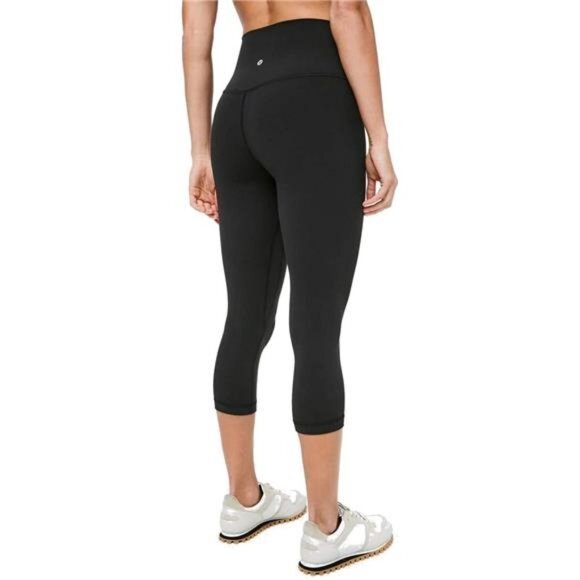 Lululemon Align Crop Yoga Pants Black Leggings Tights Nylon High Rise - Picture 2 of 2